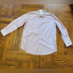 Christian Lacroix Light Pink Pattern Button Up Long-sleeve Shirt XL